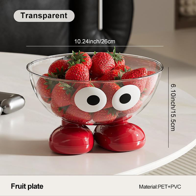 

Uforu Food Grade Fruit Bowl Large Capacity Detachable Snack Container Cute Creative Fruit Tray for Kitchen Countertop прозорий