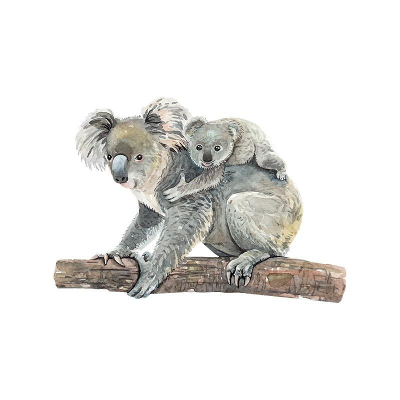 Yeni Sevimli Koala Ayısı Duvar Çıkartması Ev Duvar Dekorasyonu Oturma Odası Dekoru Kendinden Yapışkanlı Çocuk Odası Duvar Kağıdı Sevimli Hayvanlar Çıkartmaları