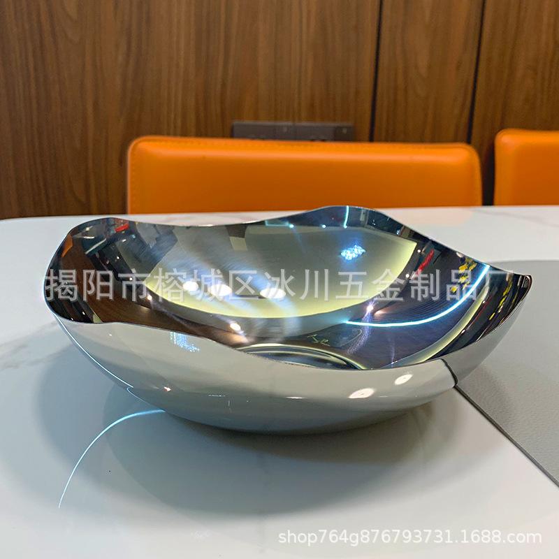 

European Stainless Steel Candy Bowl | Hotel & Restaurant Serving Plate | Fruit & Salad Presentation Dish Small [16*5.3cm]