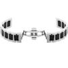 Kai Tian 20mm Quick Release Watch Strap for Men and Women, White and Black Ceramic Links, Replacement Watch Strap, Stainless Steel with D-Buckle