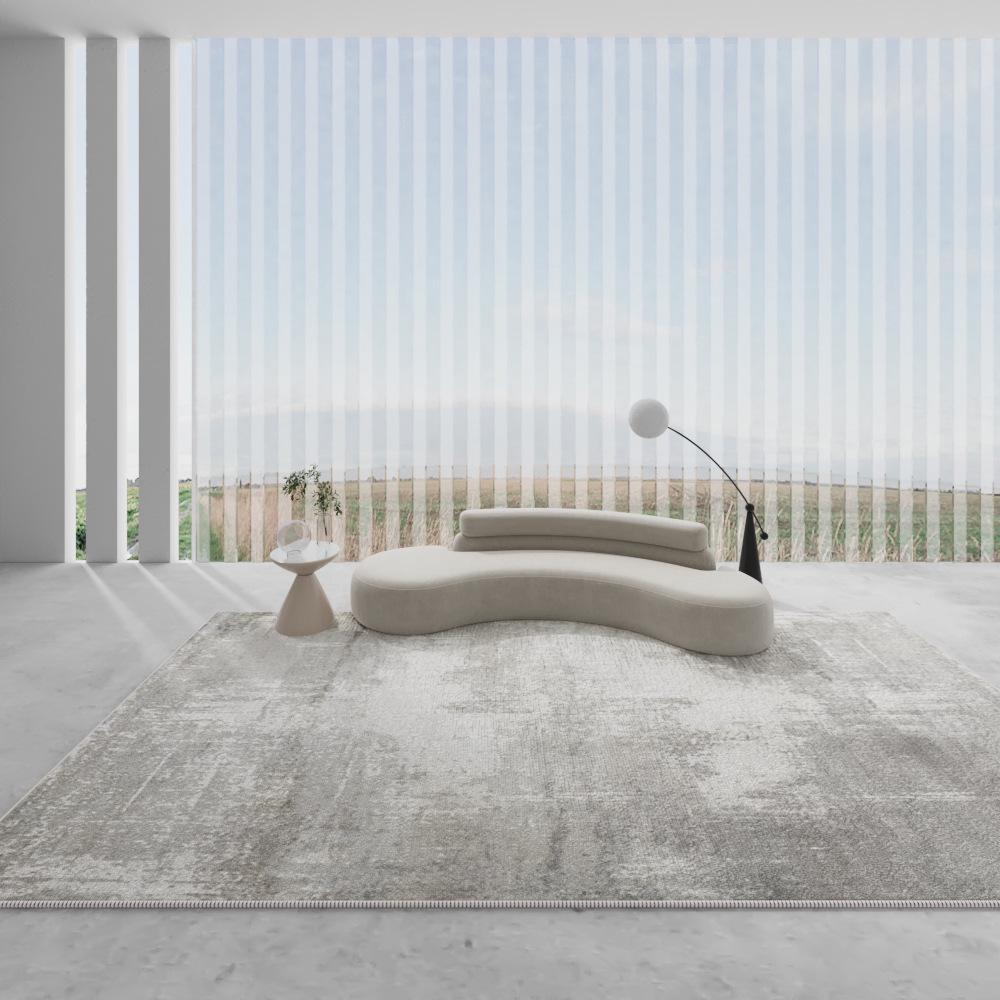 Wabi-Sabi Loop Pile Carpet: Non-Slip Floor Mat for Living Room, Light Luxury Coffee Table, and Bedroom Decor
