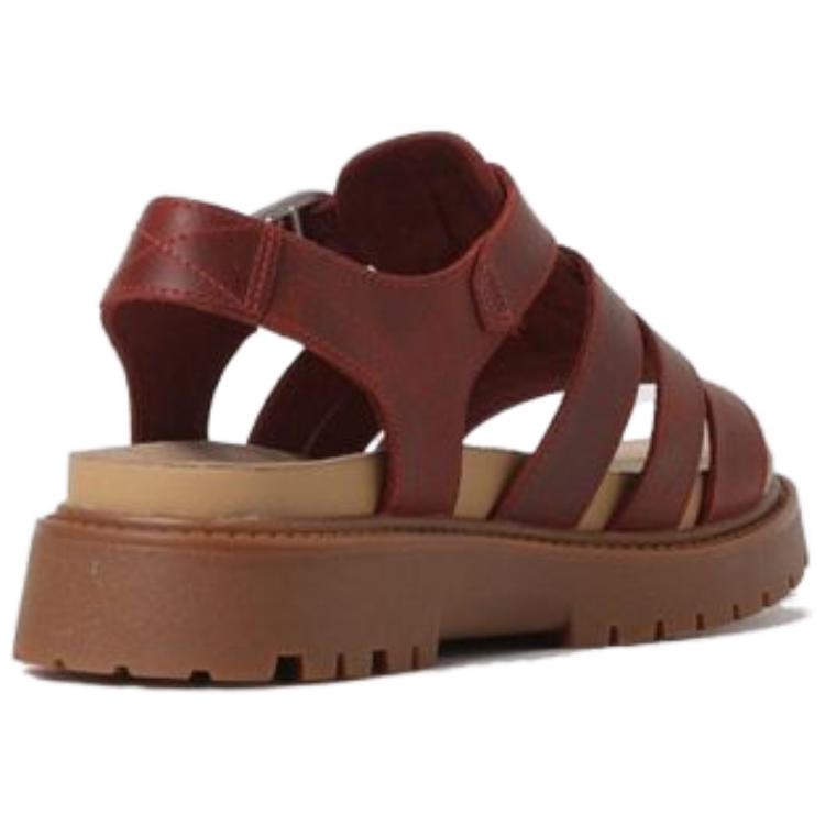 Timberland Versatile Comfortable Casual Fashion Roman Sandals Women Sandals Deep-Red A5ZKZW