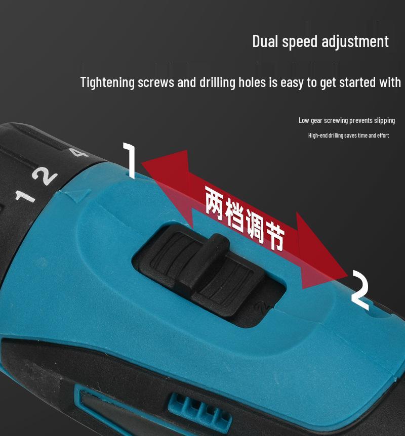 Multi-functional 12V Rechargeable Lithium Electric Drill & Screwdriver Set