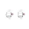 2/1PC 100ml Glass Cup Espresso Cups Home Glass Ball Handle Mini Coffee Latte Cup Tea Water Mug Steak Juice Bucket Table Decor