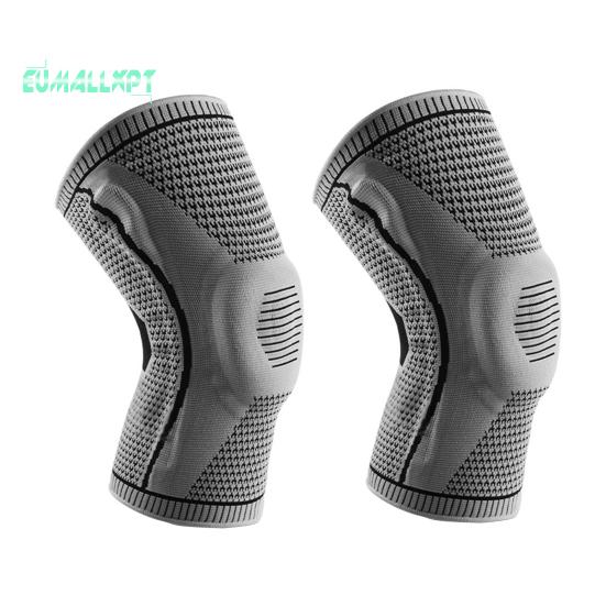 

1 пара наколенников для бега и езды на велосипеде, наколенник для облегчения боли в суставах, профессиональные наколенники для мужчин, защитное снаряжение для фитнеса, спортивные аксессуары XL серый