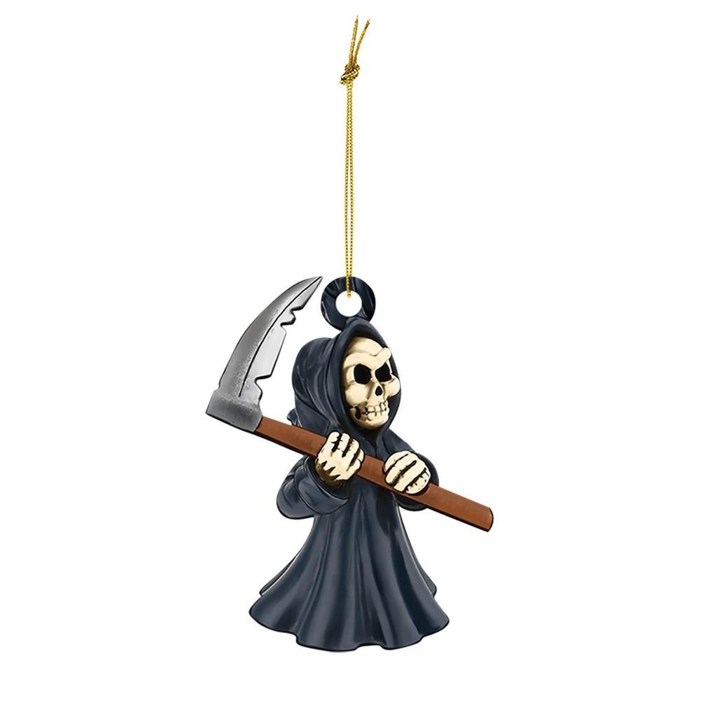 Skull Delightful Acrylic Zombie Gnome Pendant For Festive Car Home Decoration