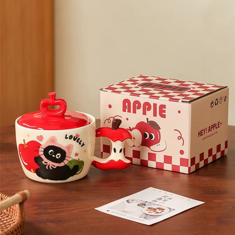 Apple Cat Ceramic Mug