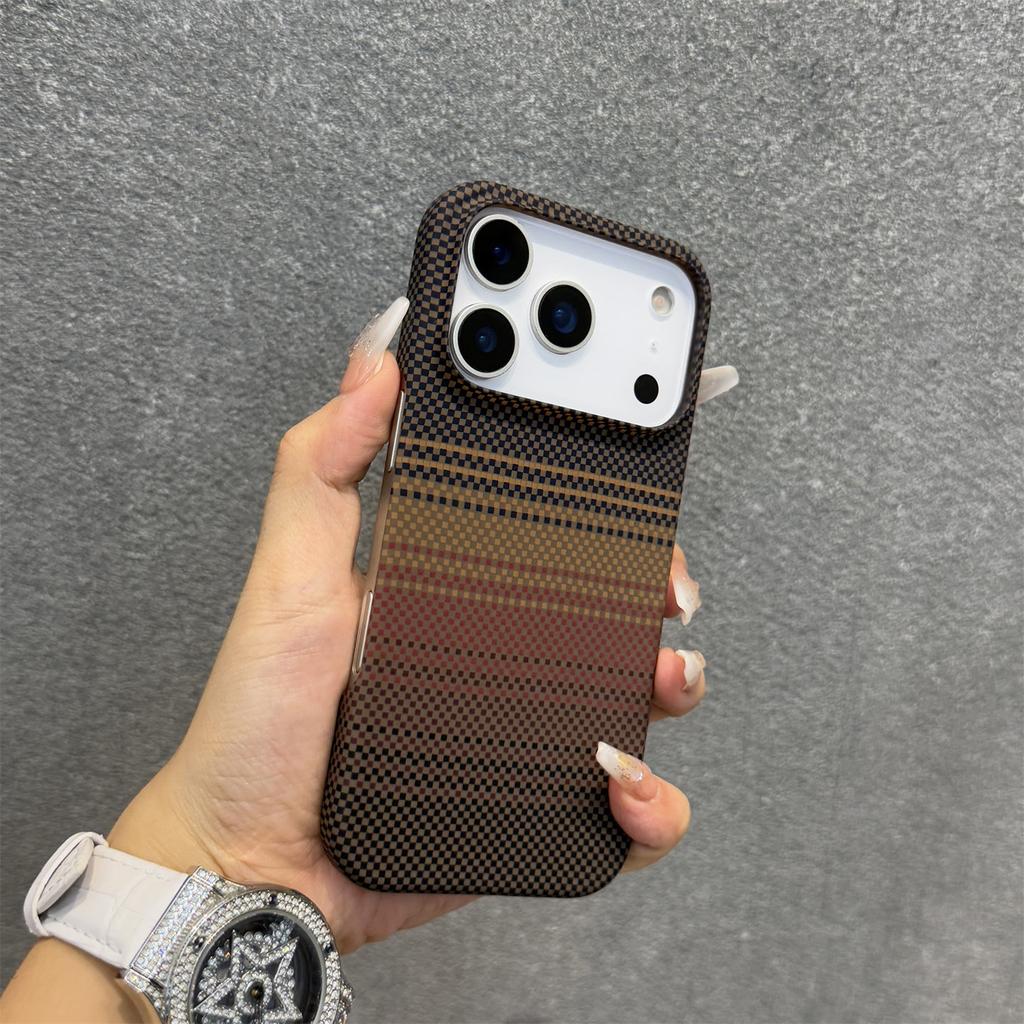 For Magsafe Frameless Carbon Fiber Texture PC Phone Case For iPhone 17 Air 16 Plus 15 14 13 12 17 Pro Max Wireless Charge Cover