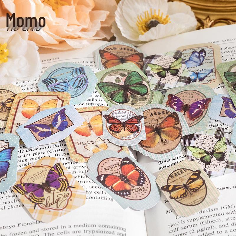 Pastoral Diary Momo Sticker Pack: Retro Artistic Plant Journal DIY Collage Material (6 Styles)
