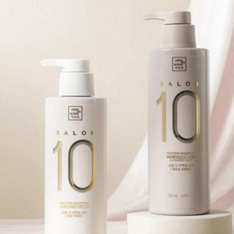 Mise-en-Scène Salon 10 Protein Shampoo für stark geschädigtes Haar 500ml – Intensives Protein- & Reparatur-Shampoo