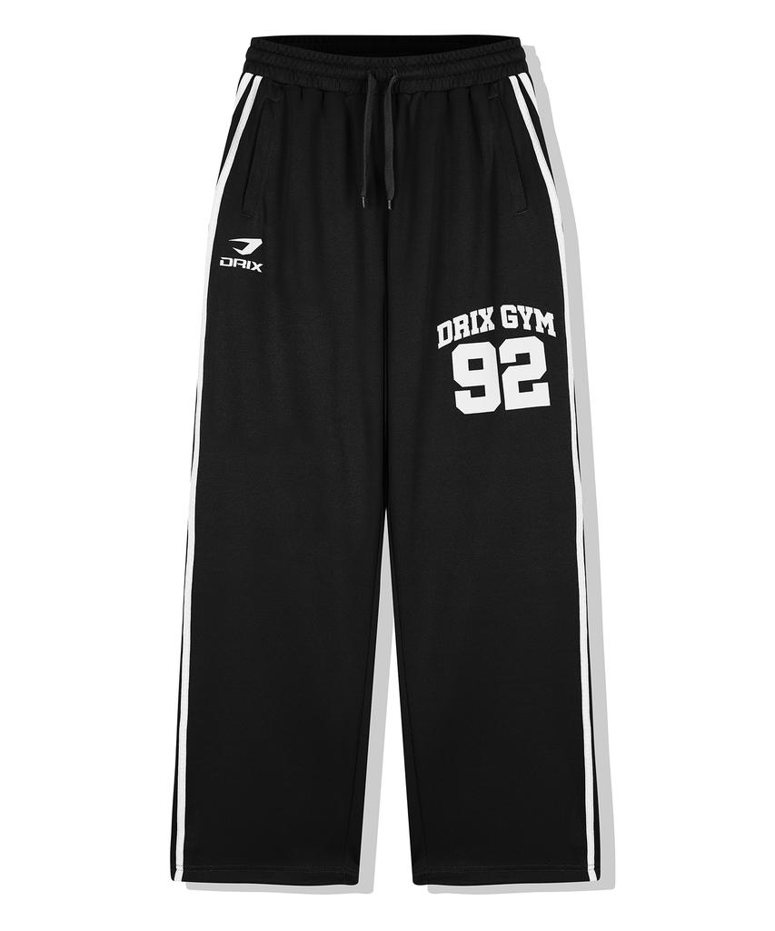 DRIX (Summer) Track Line Graphic Mesh Wide Pants_Black
