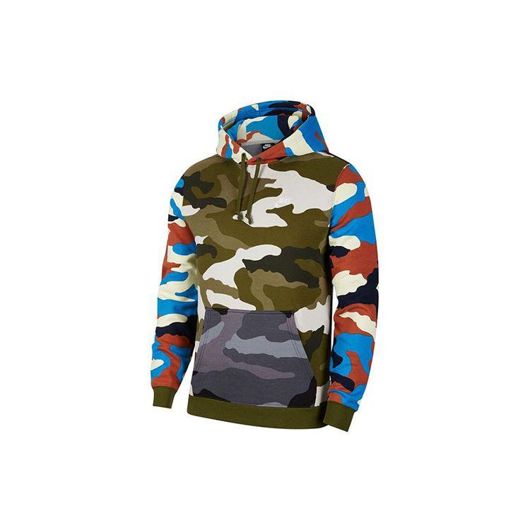 

Nike Sportswear Club Fleece Camo Patch Fleece-Lined Hoodie Men Tops Olive CQ7764-327 M