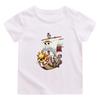One Piece Pirate Ship Cartoon Print T-Shirt 2026 Summer New Popular Anime Printed American Casual Children Short Sleeved High Quality Cotton Boy Top