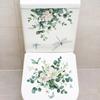 2pc Plant Toilet Sticker, Fresh Flowers Decals, Removable Waterproof Stickers, Vinyl Sticker, Suitable For Decorating Toilets