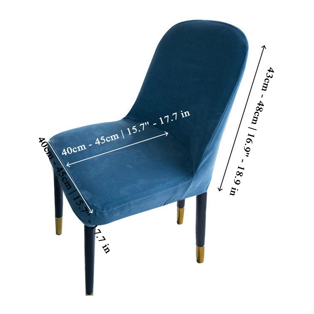 Stretch Slip Chair Case Chair Slipcovers Velvet Chair Cover Seat Case Seat Protector Case Dining Room Solid Color Seat Cover