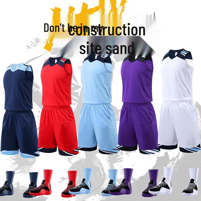 

Men s American Style Basketball Uniform Set - Summer Team & Training Jersey for Students XL небесно-голубой