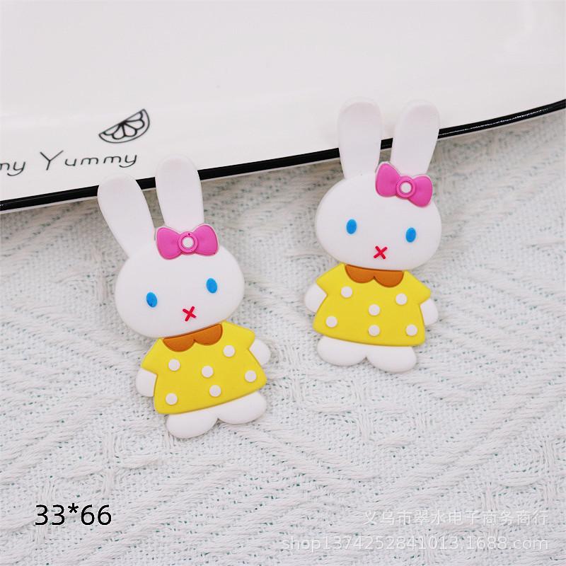 Cartoon Rabbit PVC Soft Rubber Patch for DIY Accessories