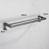 MDNG Punch-Free Gunmetal Grey Bathroom Double Towel Bar