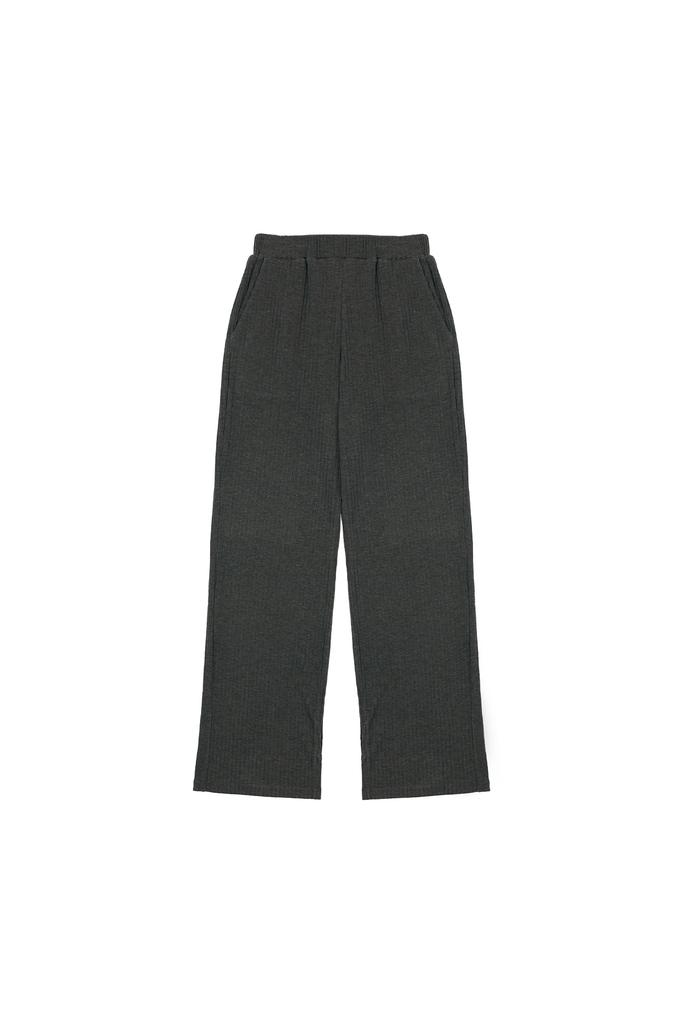 Waiowai Wide Elastic Banded Ribbed Pants_2 Colors