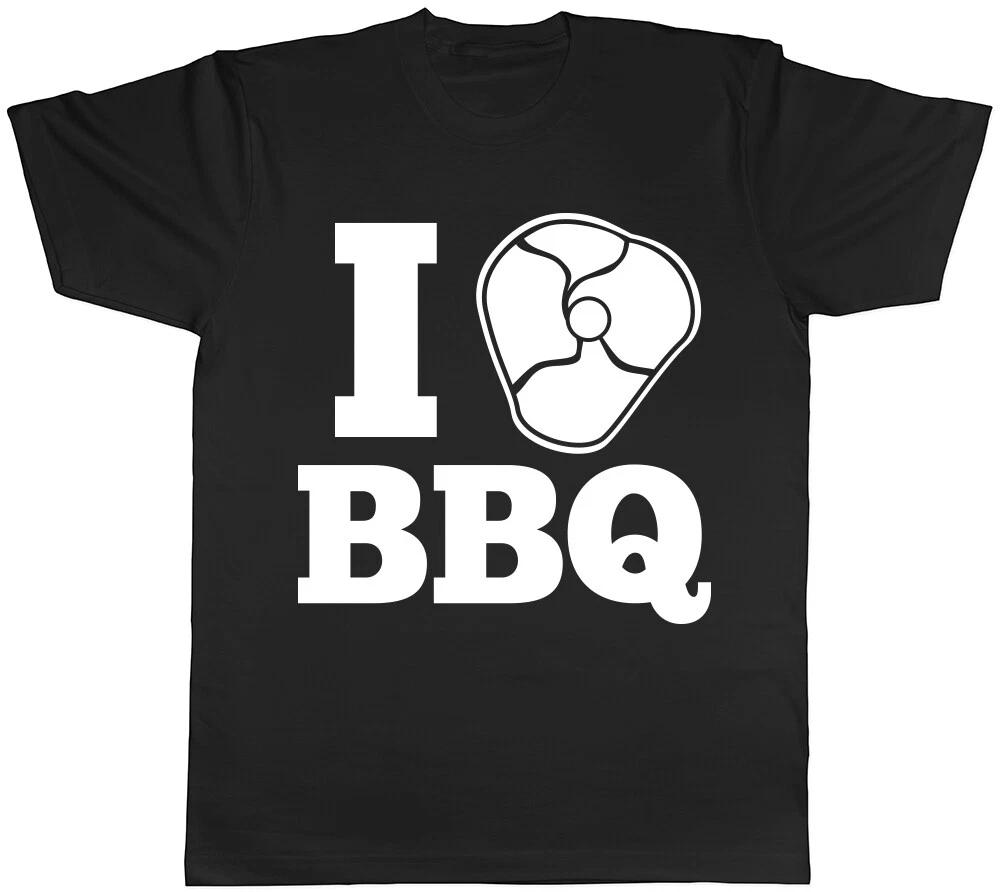 I Love BBQ Mens Womens Ladies T-Shirt Tee L