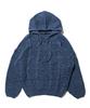 OTHERFITS Cable Weight Knit Hoodie Half Zip (Navy)