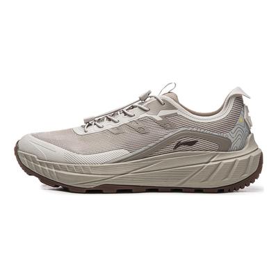 Li Ning Chuo Ye V2 Amortyzujące Antypoślizgowe Odporne na Ścieranie Sprężyste Niskie Buty do Biegania w Terenie Męskie Beżowe ARSW123-4