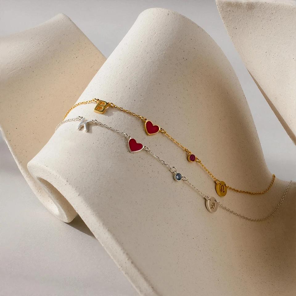 EManco Dropshipping Personalized Jewelry Colorful Rhinestone Necklace Diy Letter Heat Charm Constellations Necklace for Women