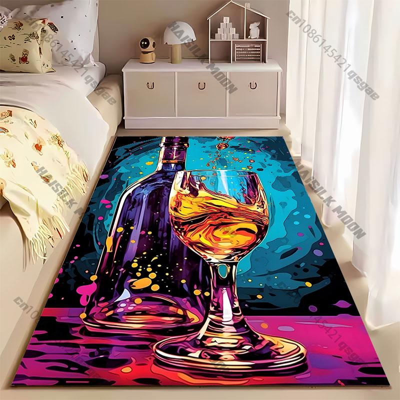 Drink celebration vibrancy artistic mood carpet Yoga living room room decor children's crawling mat doormat area rug