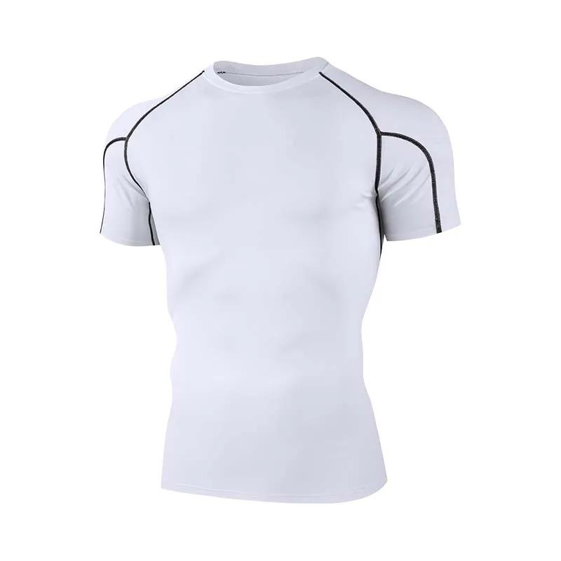 

Compressed T-shirt Men s sportswear Running T-shirt Elastic Quick-drying Exercise T-shirt for men exercising in the gym S