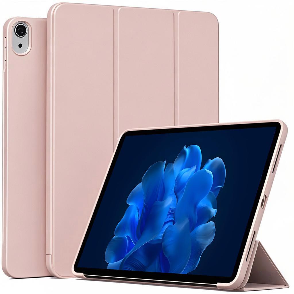 For iPad Air 4/5/6/7 Soft Silicone Case,For iPad 4th 5th 6th 7th Generation 2020 2022 2024 2025 PU Leather Flip Smart Cover