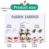 6 Pairs Of Christmas Earrings Christmas Deer Christmas Hat Tree Snowman Oil Dripping Cartoon, Sweet And Fashionable Earrings