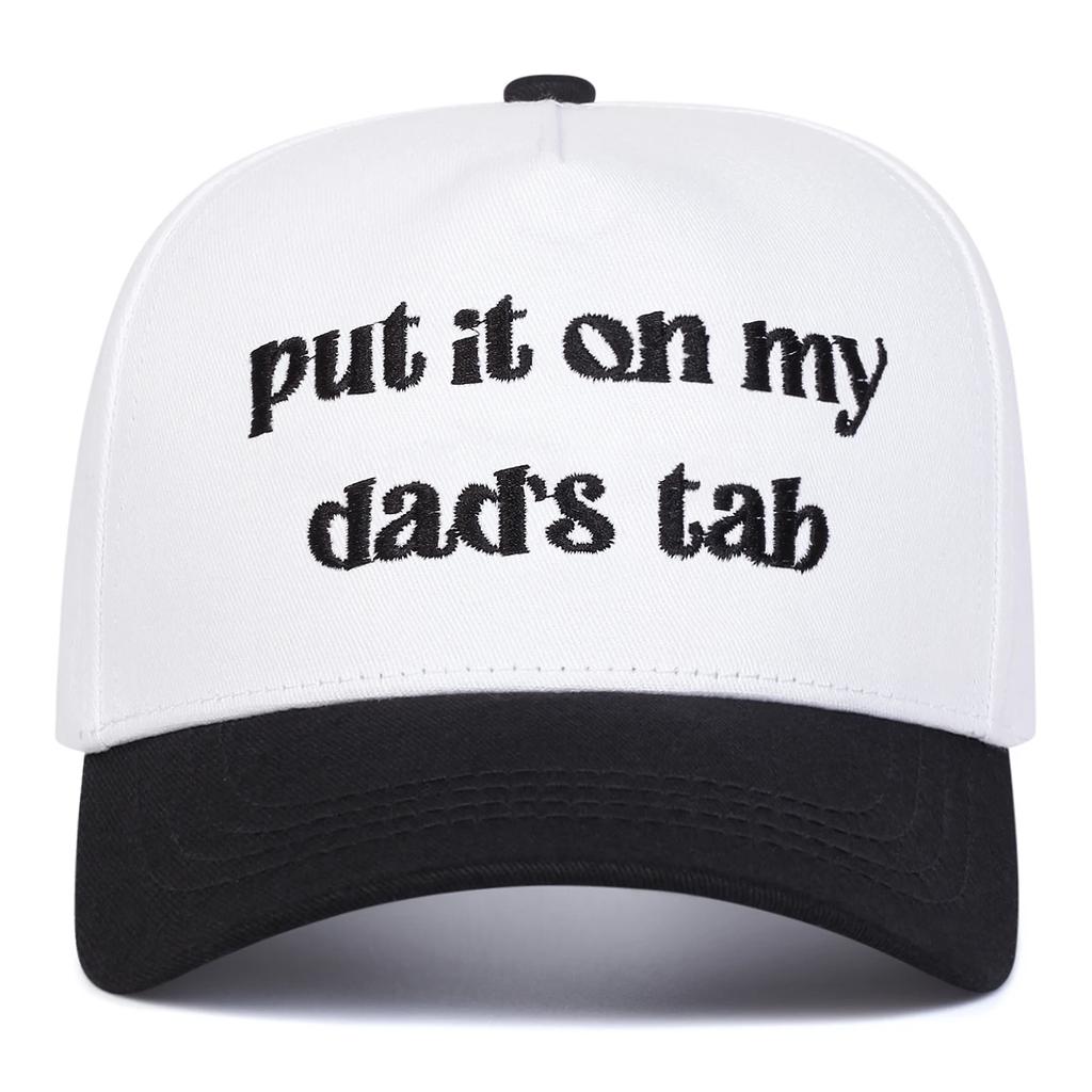 Unisex Put It Oh My Dad's Tab Embroidery Baseball Caps Spring Autumn Outdoor Adjustable Casual Hats Sunscreen Hat Sports Cap