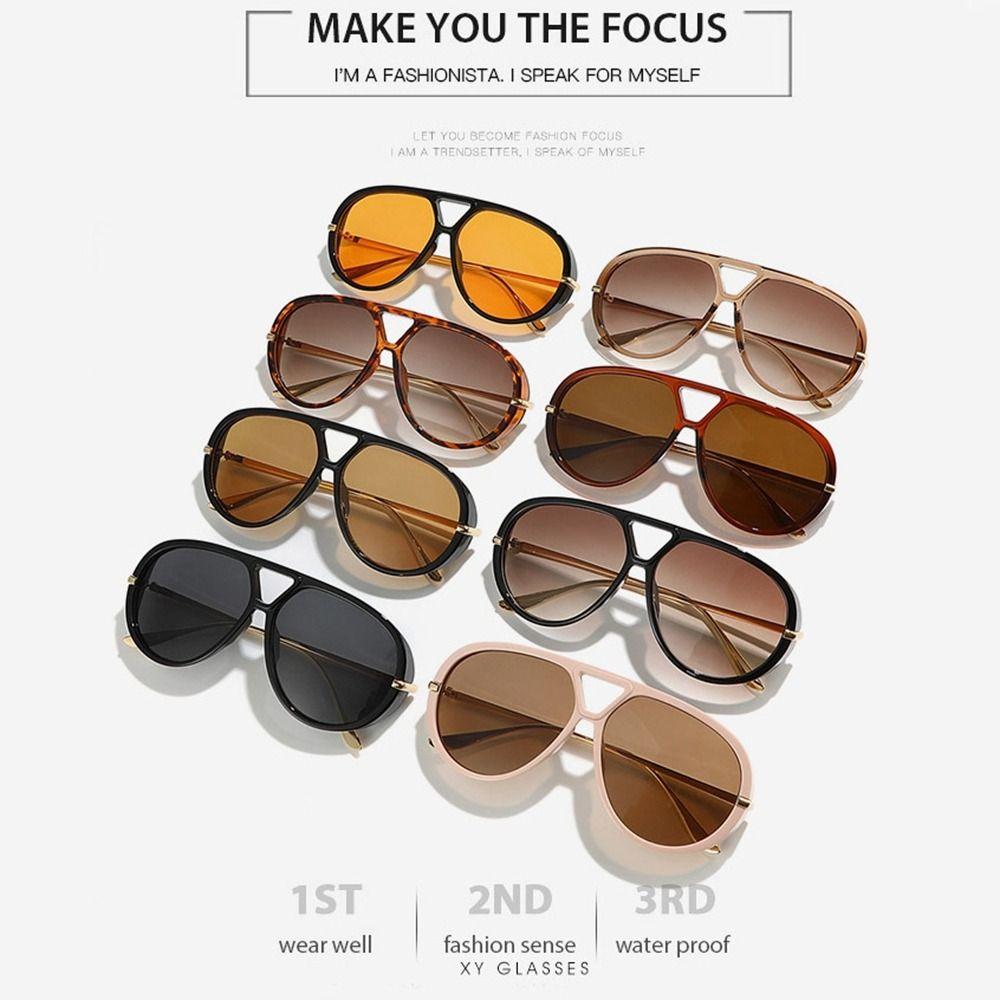 Irregular Large Frame Sunglasses Shades UV400 Sun Glasses Vintage Multicolor Lenses Eyewear  Men