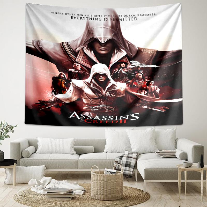 1pc A-Assassin's Creed Tapestry, Living Room, Bedroom, Office, Party Decor, Ideal Festive Gift