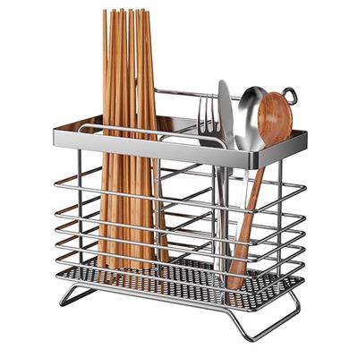 כלוב למקלות אכילה לתלייה על הקיר, מחזיק לייבוש כלי מטבח, מיכל לסכו"ם מנירוסטה עבור