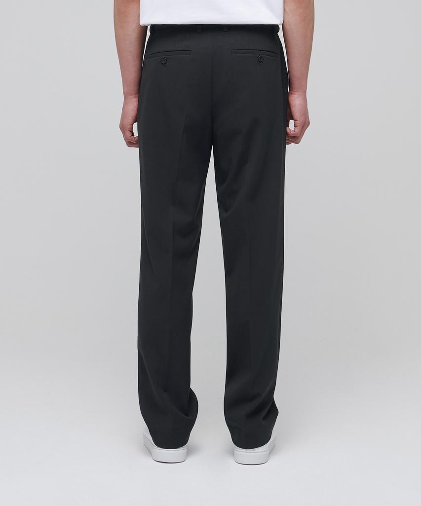 MUSINSA STANDARD Lightweight Semi-Wide Hidden Banding Slacks [Dark Gray]