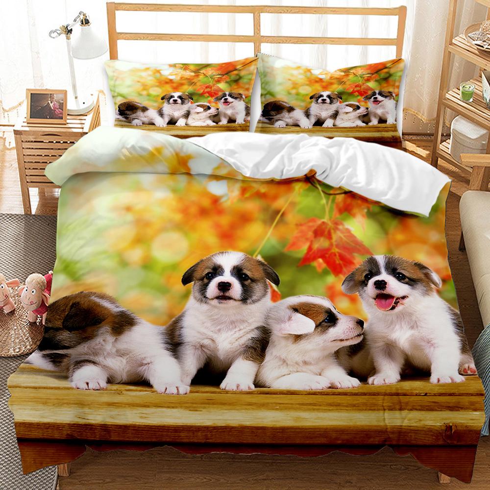 Dog Duvet Cover Set French Bulldogs Bedding Set For Kids Teen Twin Size Black Music Puppy Pet Doggy Animal Quilt Cover