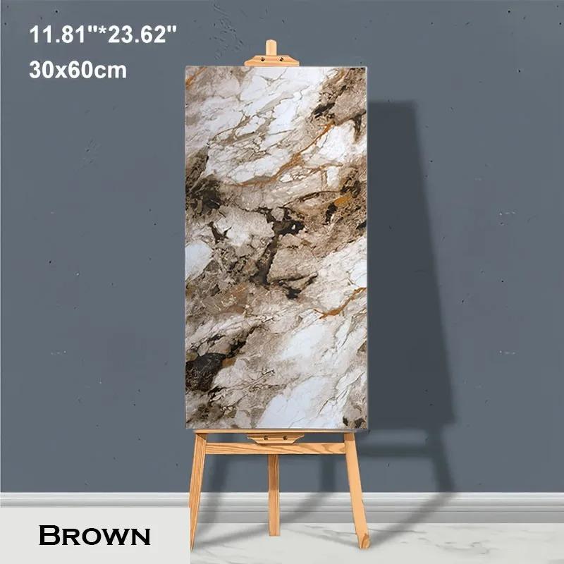 10-20Pcs Self-adhesive Marble Tiles Sticker Waterproof 30cmx60cm Tiles Floor Stickers PVC Tile Kitchen Bathroom Wall Sticker