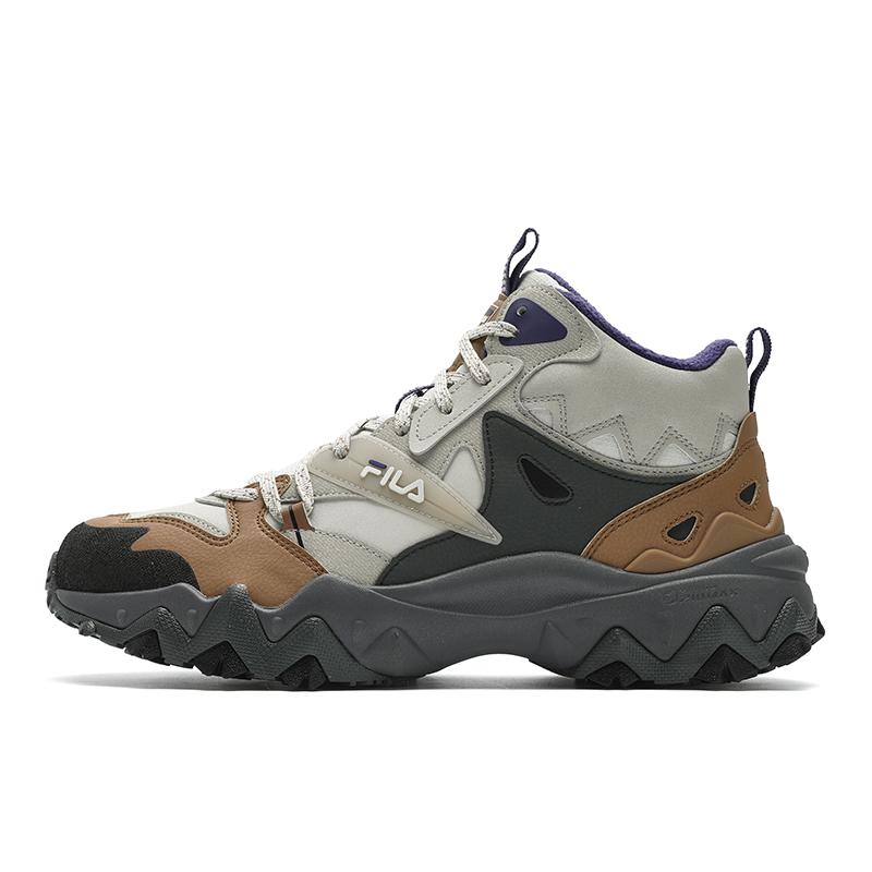 Fila Oakmont Mid Comfortable Versatile Fleece Casual Shoes Men Sneaker Brown F12M442111FIT