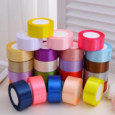 Nastro di Raso di Seta in Poliestere da 3,8 cm per Scatole Regalo e Bouquet