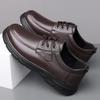 Handmade Genuine Leather Shoes Flat Mens Business Casual Shoes Cowhide Business Brand Male Footwear Soft Comfortable Black