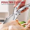Heavy Duty Poultry Scissors,Professional Commercial Kitchen Shears with Sharp Blades, Forged Stainless Steel Construction,Turkey, Chicken, Pork