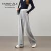 Mark Fairwhale Women's High-Waist Color-Block Straight Wide-Leg Sweatpants