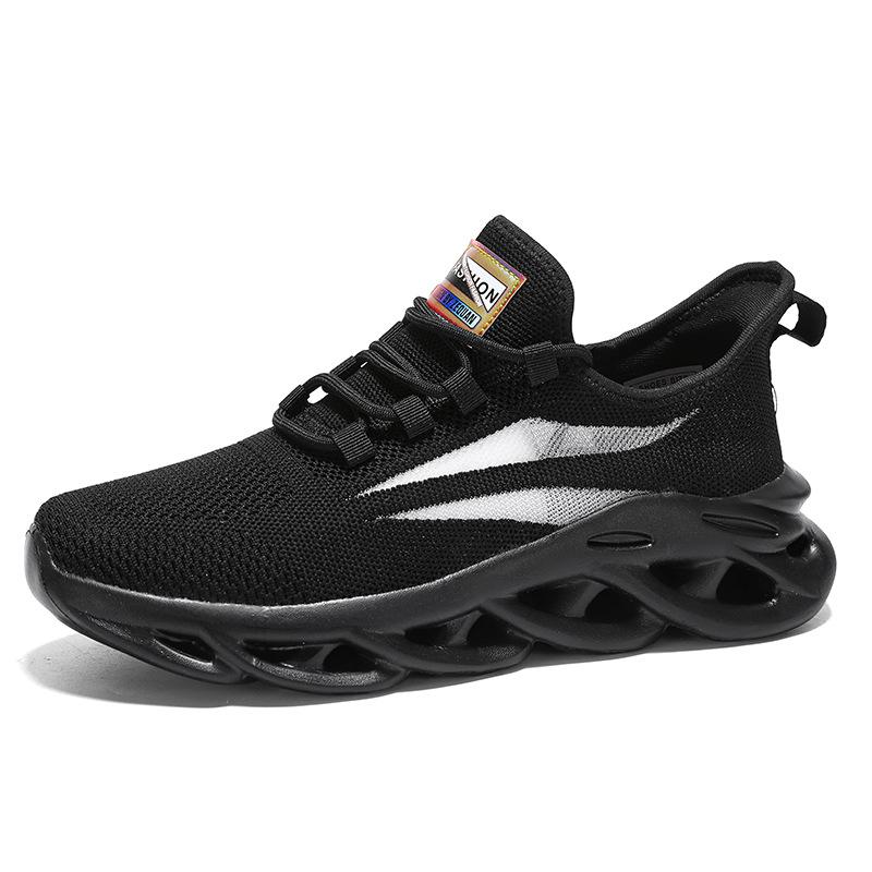 

Мужские кокосовые туфли большого размера, молодежные трендовые туфли на крученой подошве, дышащие спортивные туфли из летучего трикотажа, кроссовки, повседневная обувь, мужская обувь 45