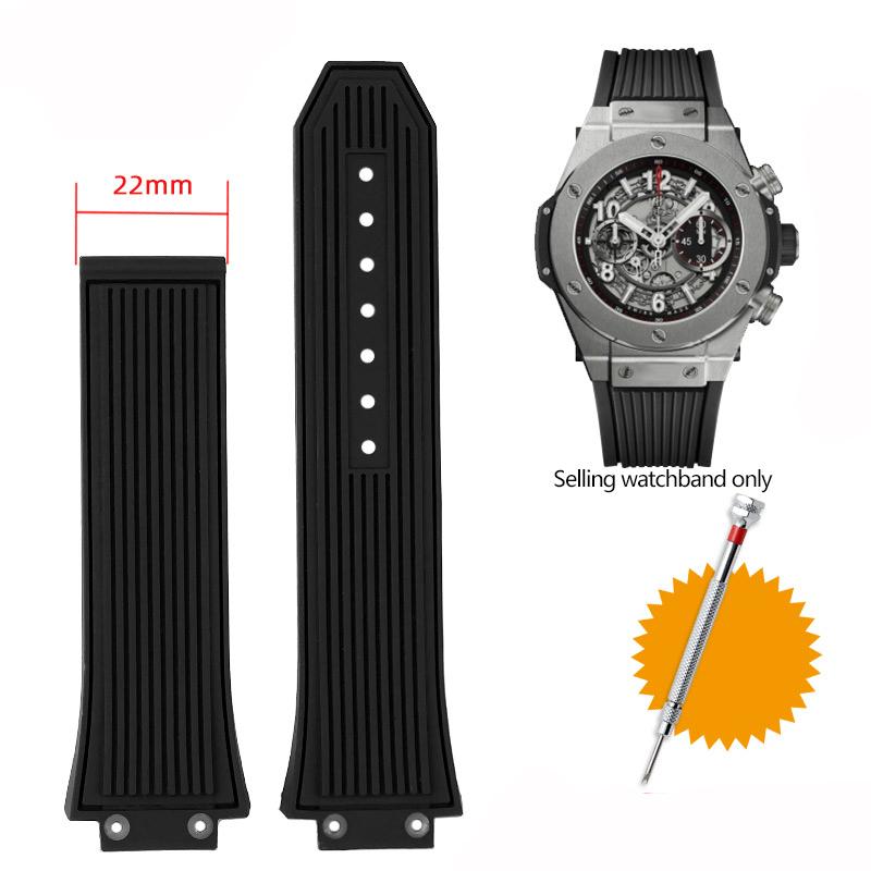 17x27mm Silikónový remienok na hodinky pre Hublot Big Bang Classic Fusion Vystupujúci Gumový Remienok na Hodinky Nástroje Remienok 27*17mm Čierny Modrý Sivý