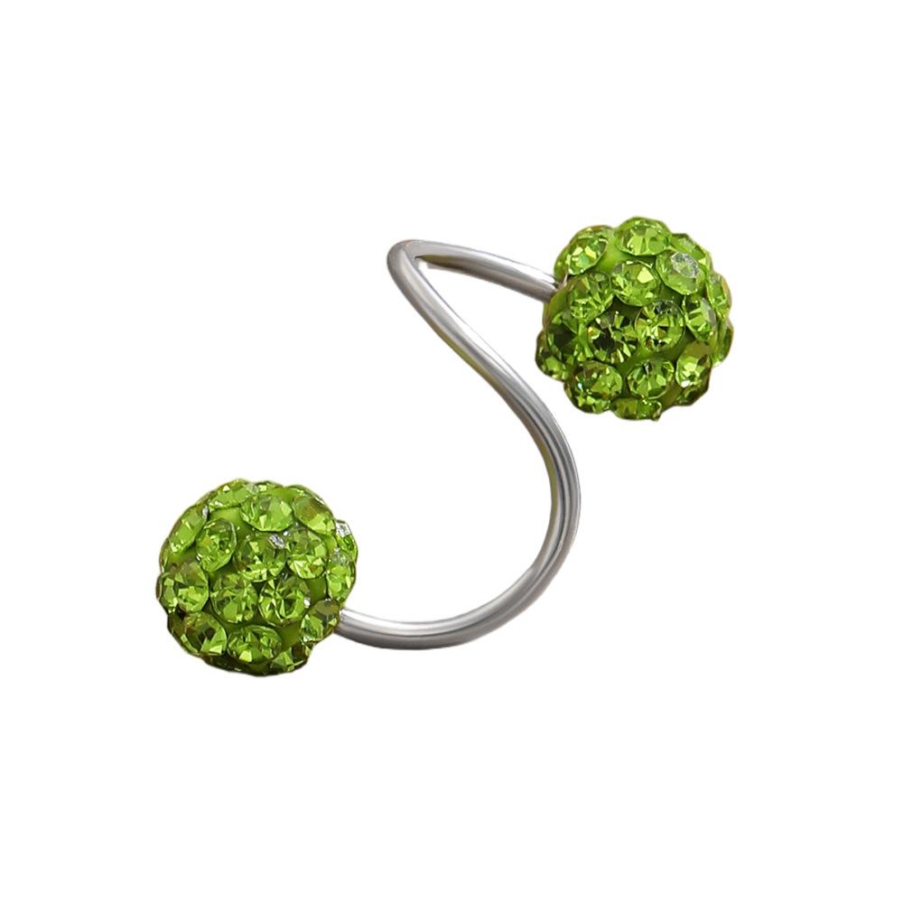Heiß verkaufende Voll-Diamant-Kugel-Spiral-Steckerohrringe, personalisierter Modeschmuck und Schlichtheit, vielseitige Ohrknorpel-Stecker