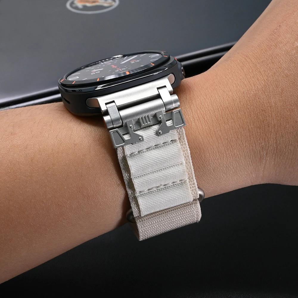 Alpine Sports Nylon Band For Samsung Galaxy Watch Ultra 47mm No Gaps Quick Fit Strap GALAXY ULTRA 47mm Curved End Loop Bracelet