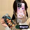 Girl Dog Puppy Glass MagSafe Mobile Phone Case for iPhone 17 16 15 14 13 12 11 Air Pro Max Plus Mini Colorful Cover