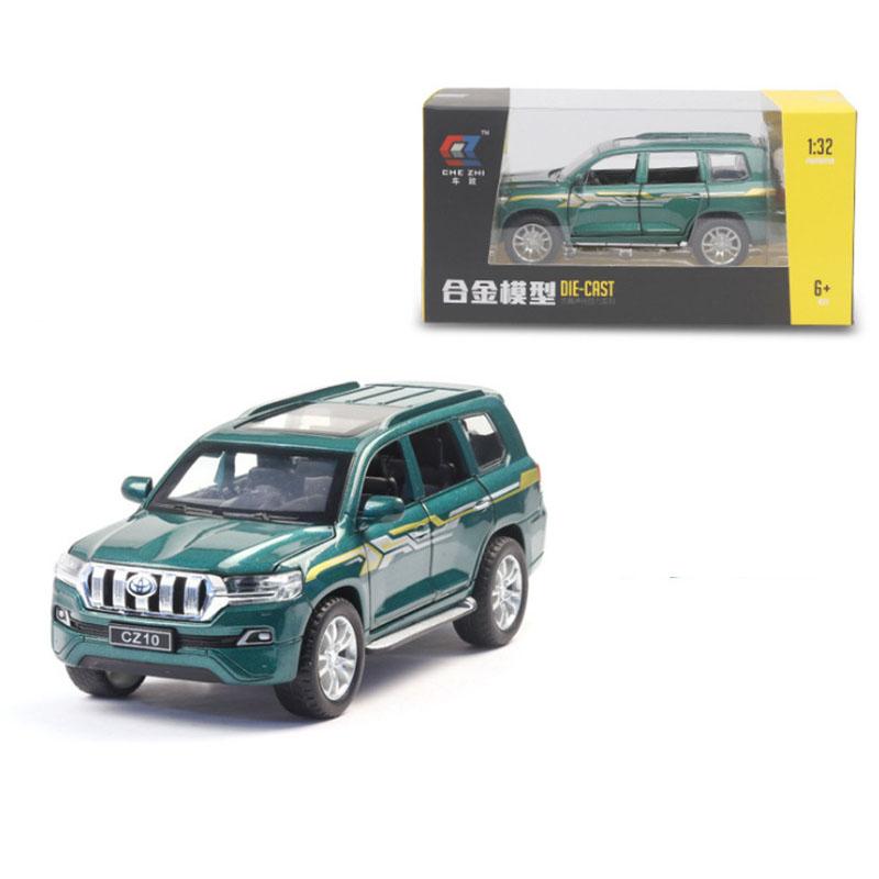 1/32 Scale Prado SUV Diecast Car Model Toy, Pull Back Toy Vehicle with Sound and Light for Kids Toddler Boys Girls Gift Collection