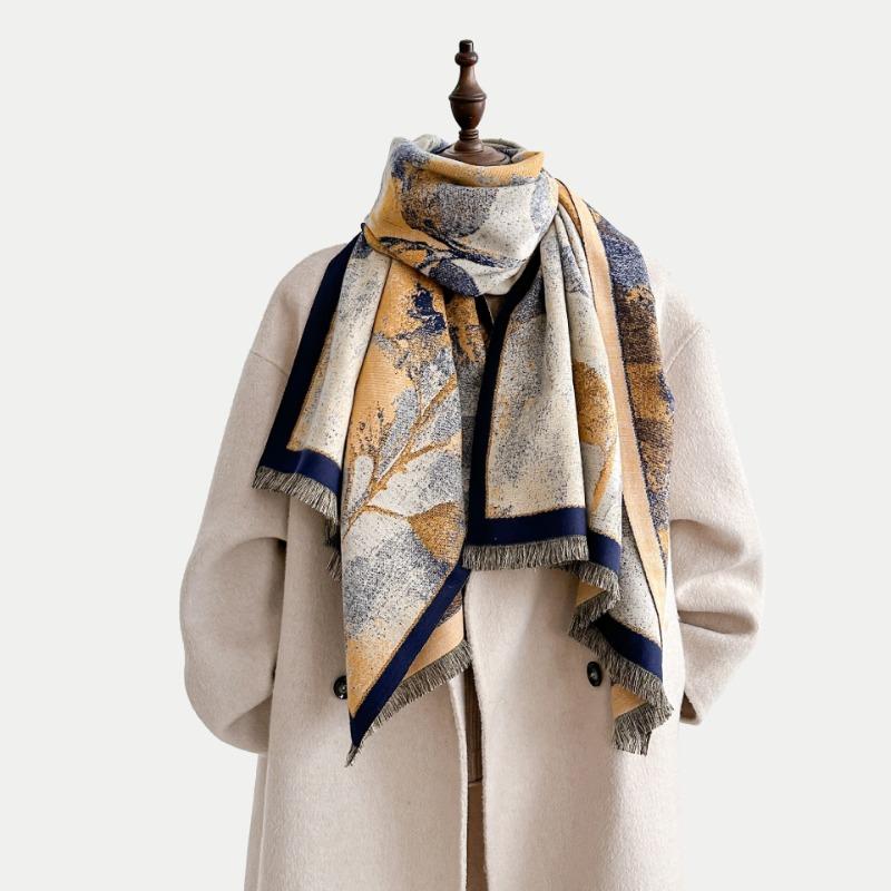New Retro Graffiti Scarf Tree Branches Imitation Cashmere Thickened Warm Versatile Shawl Scarf
